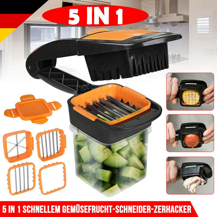 5 in 1 schnellem Gemüsefrucht-Schneider-Zerhacker