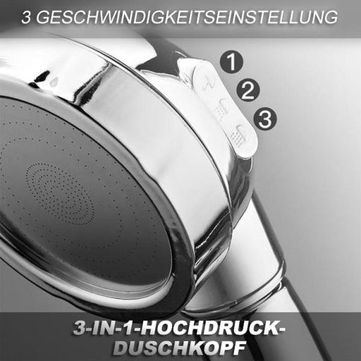 3-in-1-Hochdruck-Duschkopf