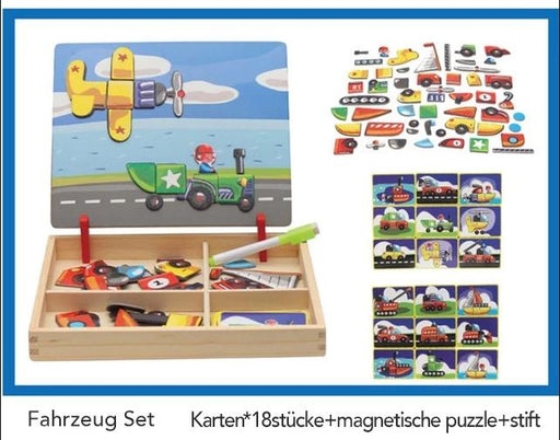 Baby Magnetic Puzzle Toy Holzkiste-Vorschulerziehung Spielzeug