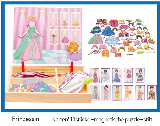 Baby Magnetic Puzzle Toy Holzkiste-Vorschulerziehung Spielzeug