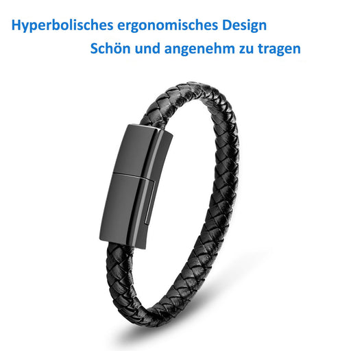 Leder Armband USB Schnellladekabel