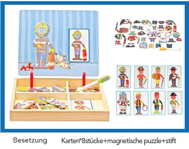 Baby Magnetic Puzzle Toy Holzkiste-Vorschulerziehung Spielzeug