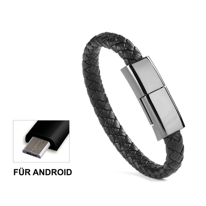 Leder Armband USB Schnellladekabel